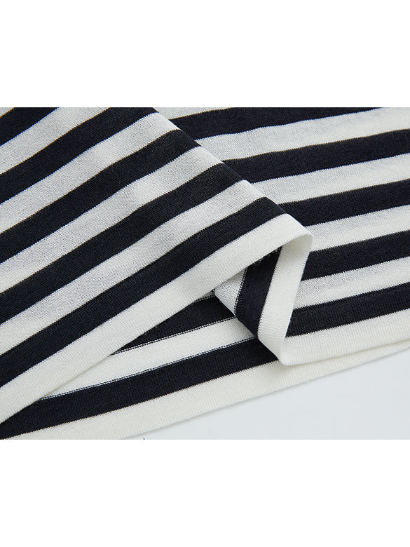 Printed Beads Stripe Knit