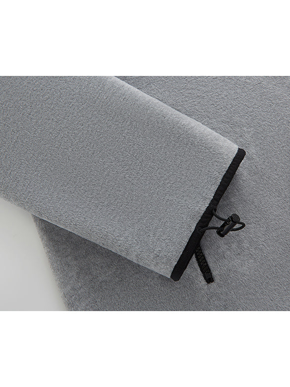 Bi-color Line Zipper Fleece Outer