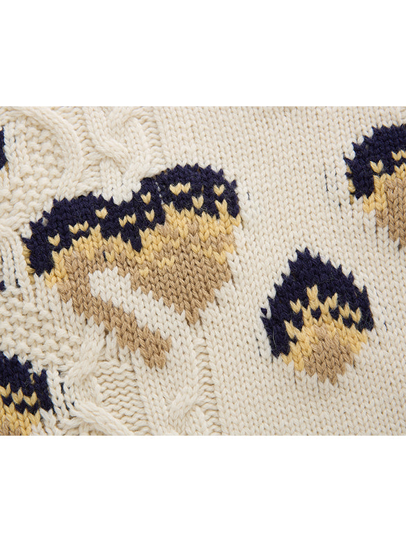 d Logo Pattern Design Knit Vest
