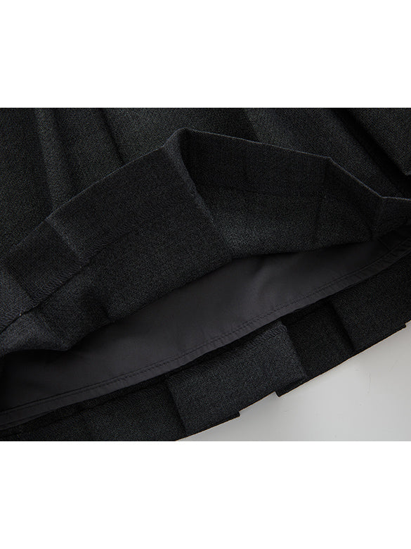 Pleats Belted Skirt