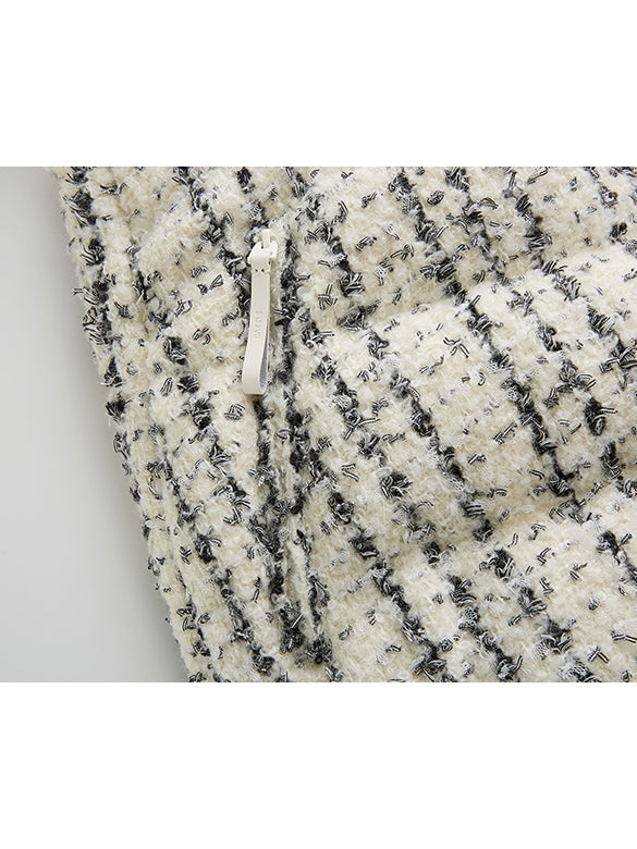 Tweed Combination Down Jacket