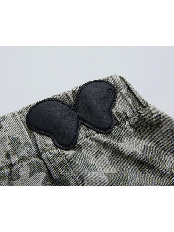 Camouflage Denim Cargo Pants