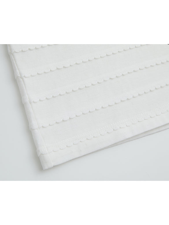 Frill Stripe Design T-shirt