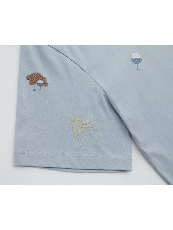 Embroidery Character Pattern T-shirt