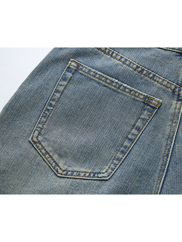 Seal Style Denim Short Pants