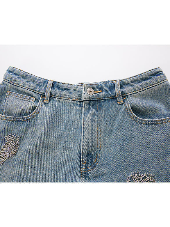 Belted Denim Pants