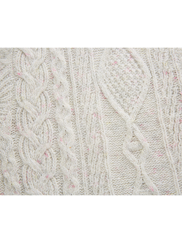 Thin Cable Knit Cardigan
