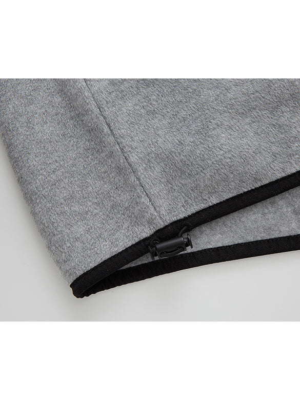 Bi-color Line Zipper Fleece Outer