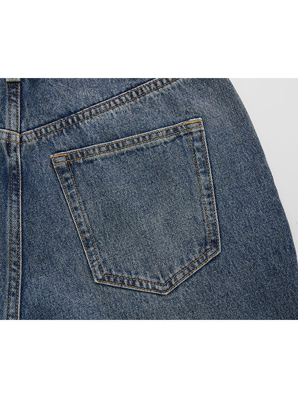 Clear Beads Denim Pants