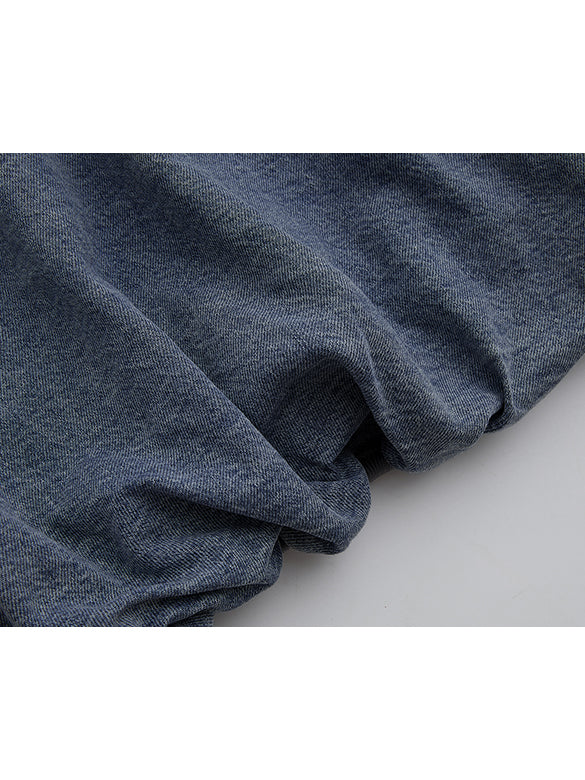 Waist Aperture Denim Shirt