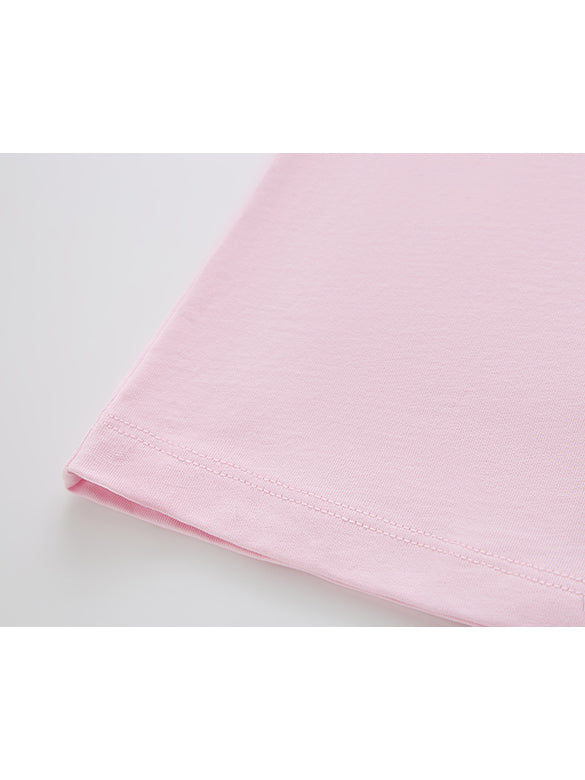Embroidery Mix Fabric T-shirt