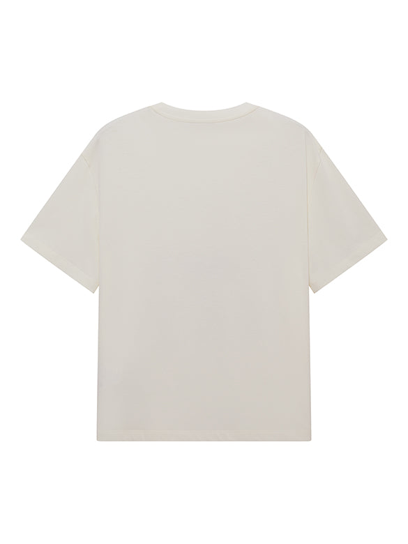 Printed & Beads Embroidery T-shirt
