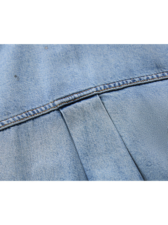 Gradation Color Badge Denim Shirt