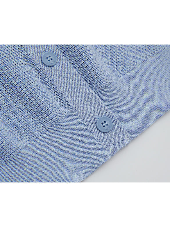 Embroidery Character Collar Knit