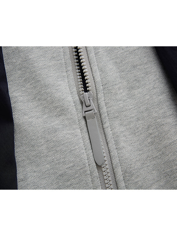 Sweat Hoodie Layered Blouson