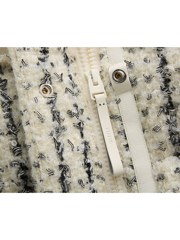 Tweed Combination Down Jacket