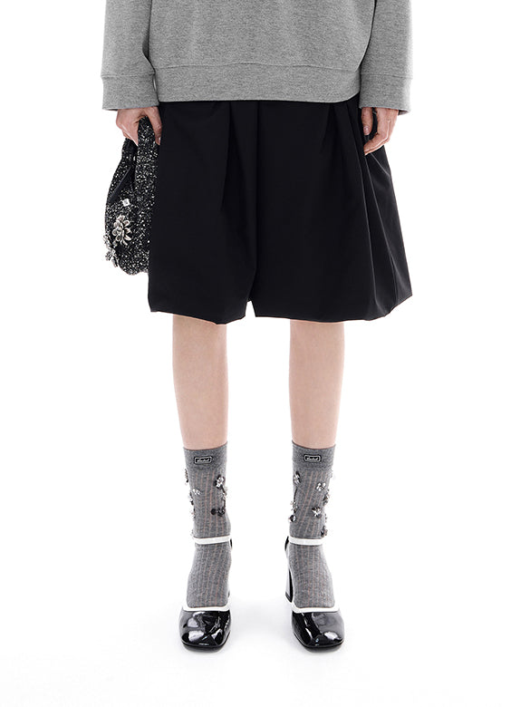 Padded Taffeta Skirt