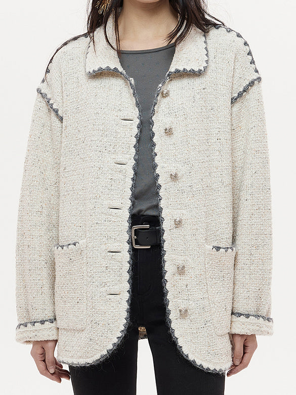 Embroidery Piping Knit Outer