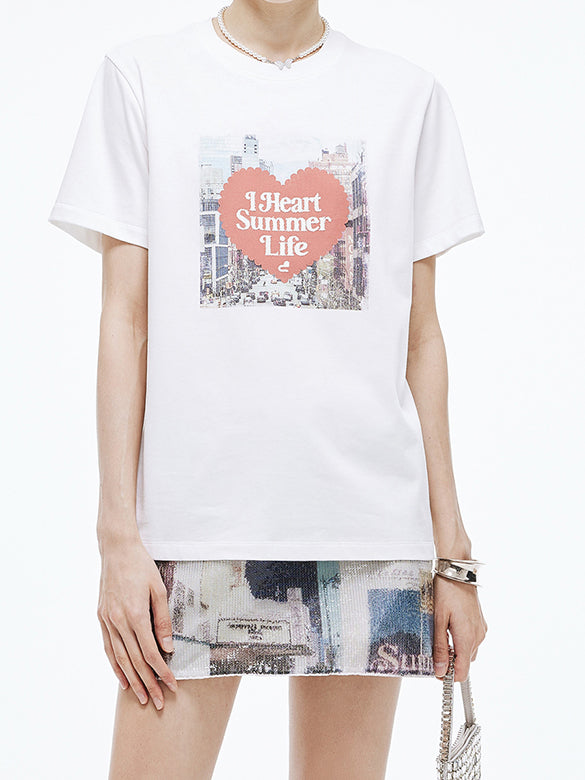 Vintage Printed Beads T-shirt