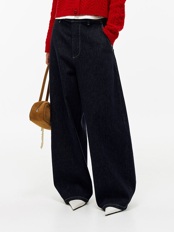 Butterfly Patch Rigid Denim Pants