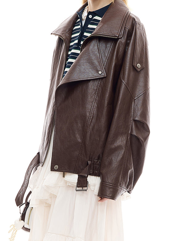 Fake Leather Riders Jacket