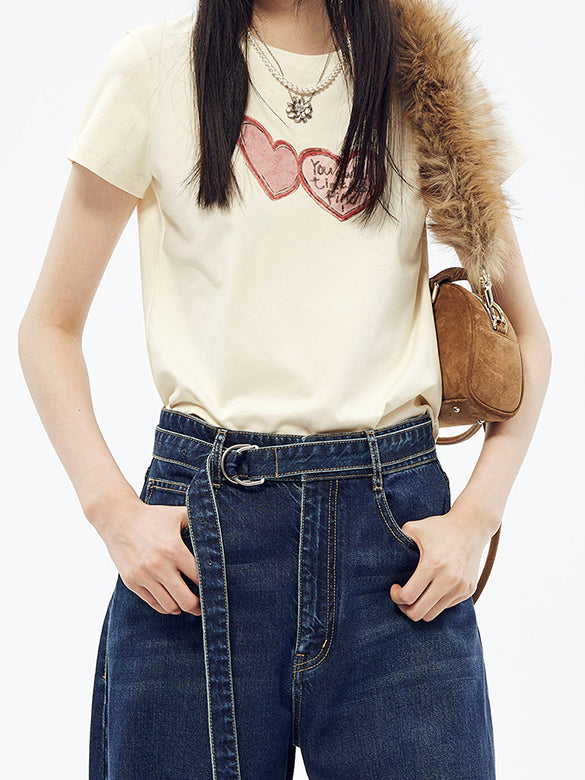 Heart Printed T-shirt