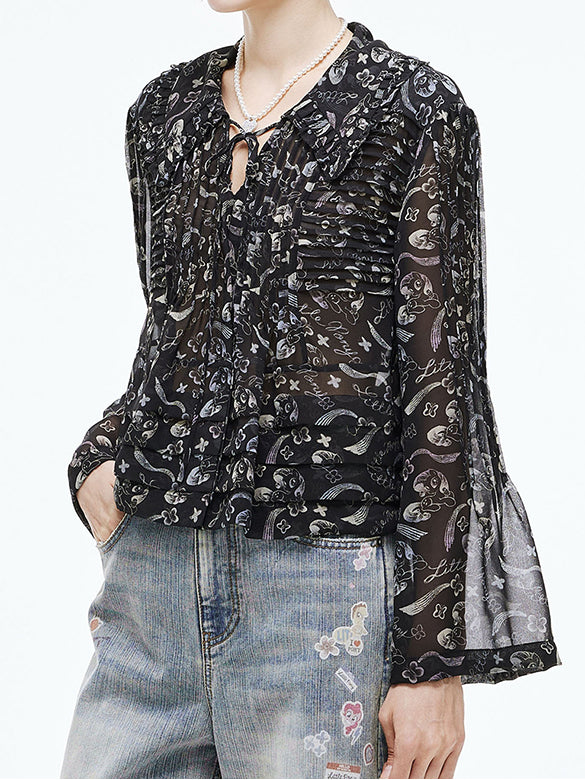 Printed Chiffon Blouse