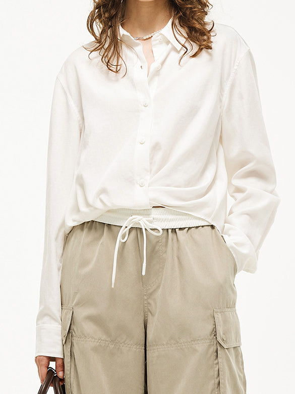 Waist Aperture Drape Shirt