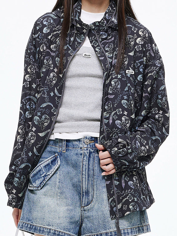 Printed Nylon Blouson