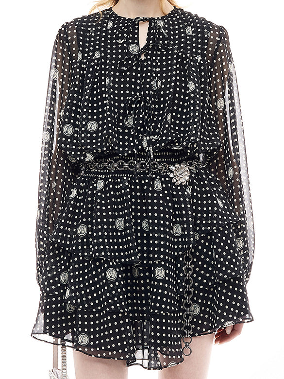 Printed Chiffon Dress