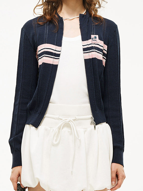 Line Retro Zipper Knit