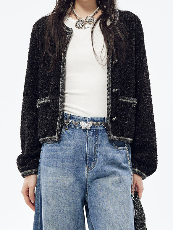 Like Tweed Knit Cardigan