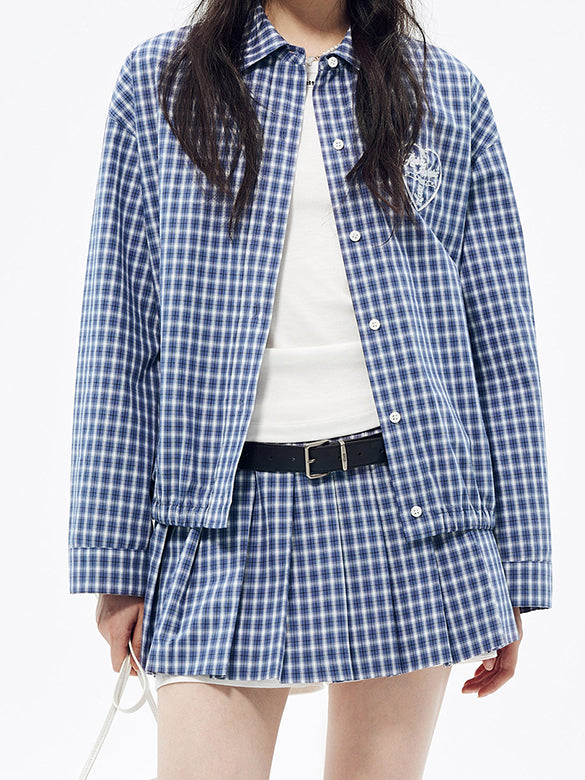 Plaid Shirt Blouson