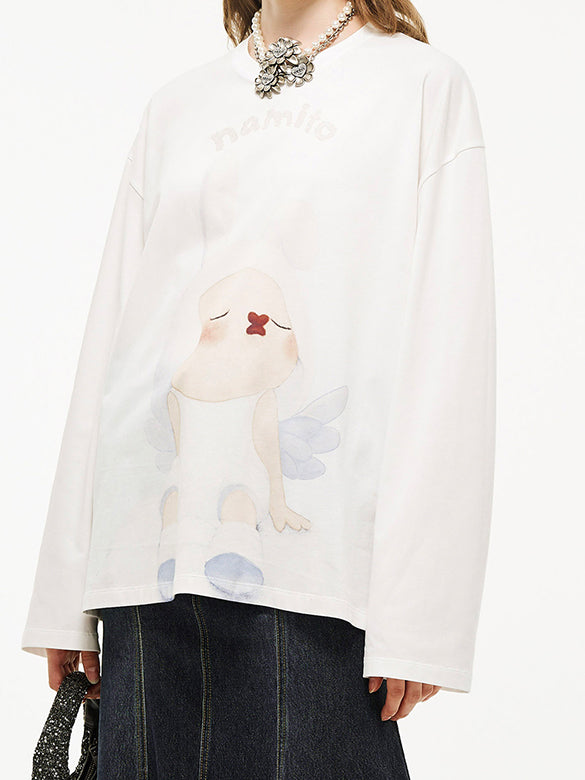 Character Printed Long Sleeves T-shirt