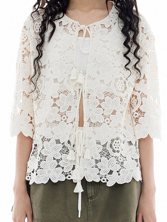 Cotton Lace Cardigan