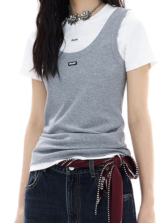 One-point Logo Tank-top