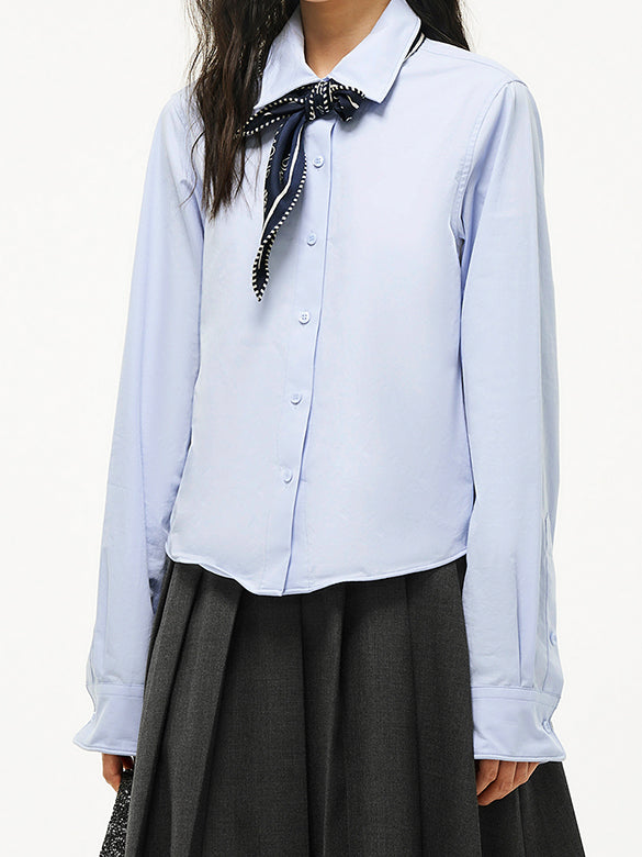 Scarf Bow-tie Shirt