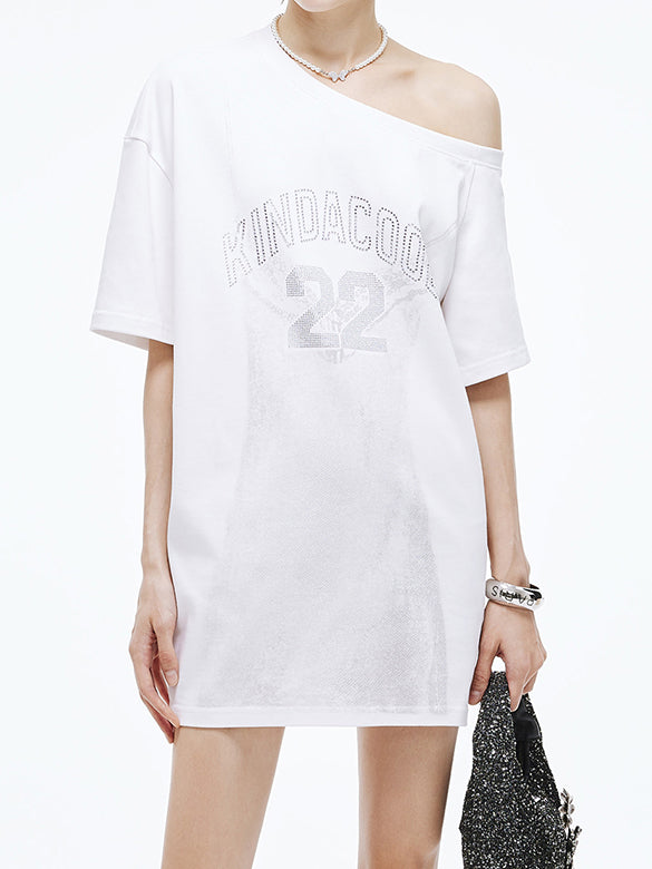 One-shoulder T-shirt Dress