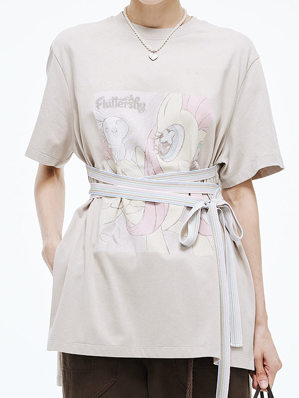 Ribbon Code Printed T-shirt