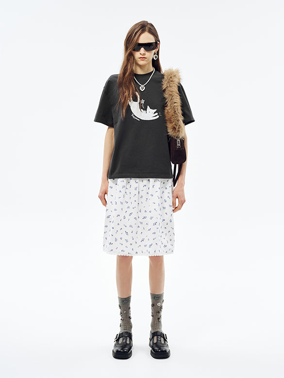 Cat Printed T-shirt