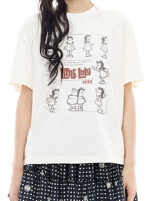 Printed & Beads Embroidery T-shirt