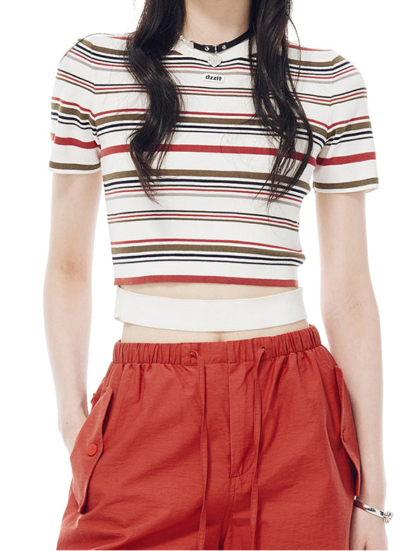 Retro Color Stripe Knit