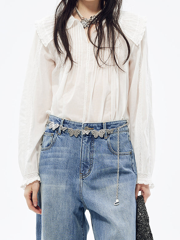 Big Frill Collar Blouse