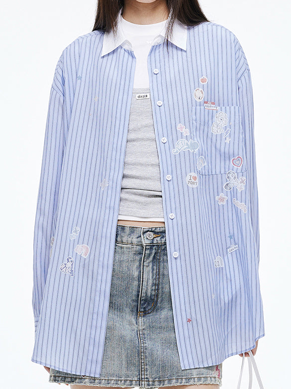 Seal Style Stripe Shirt