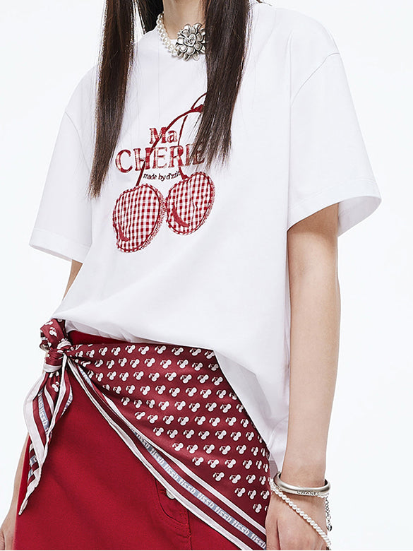Embroidery Cherry T-shirt