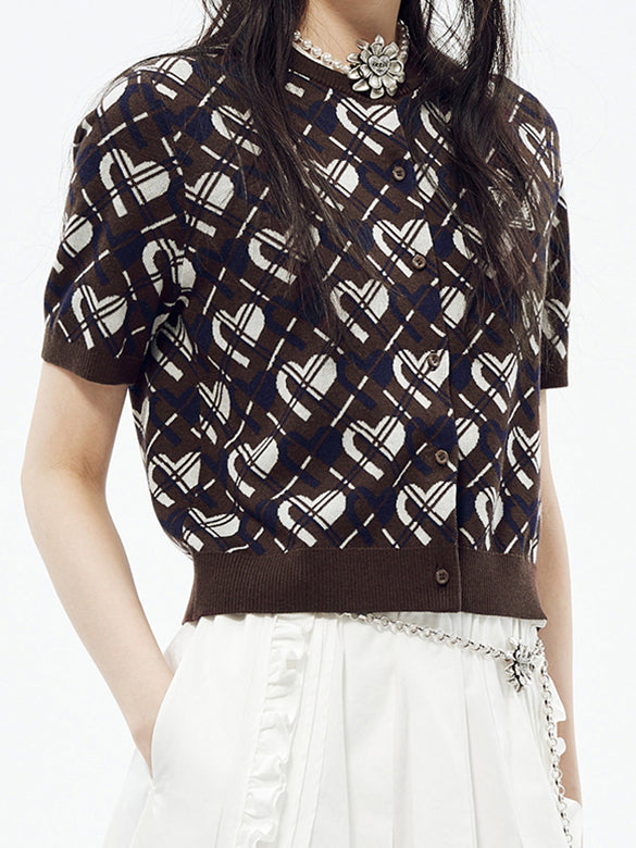 Monogram Knit Cardigan