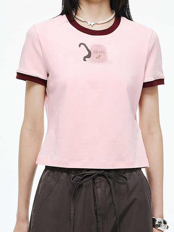 Beads Piping T-shirt