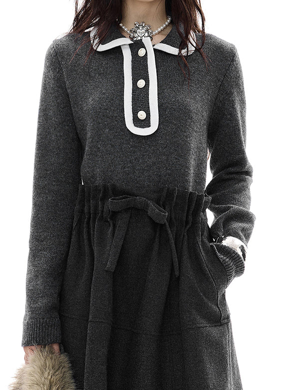 Bi-color Piping Polo Knit