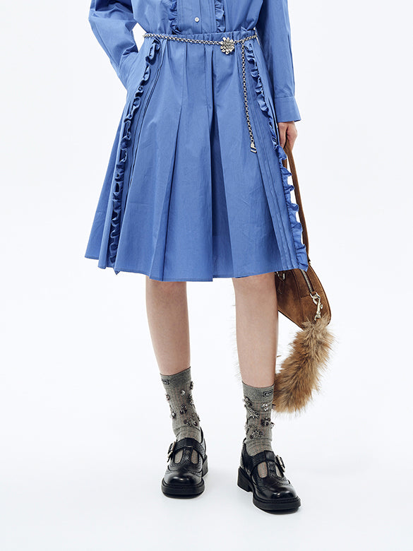 Frill Taffeta Skirt