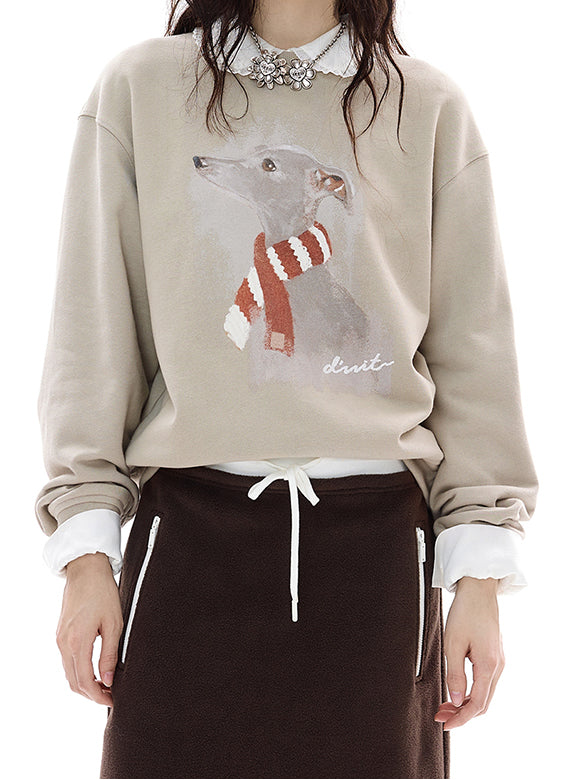 Dog Printed Sweatshirt
